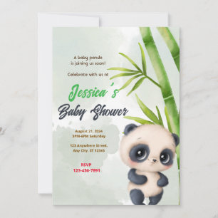 Panda Garden Baby shower Kaart