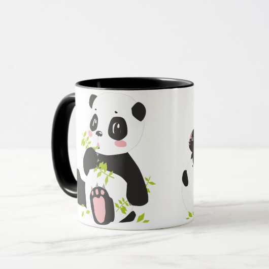 Panda gedrukte koffie-mok mok (Voorkant links)