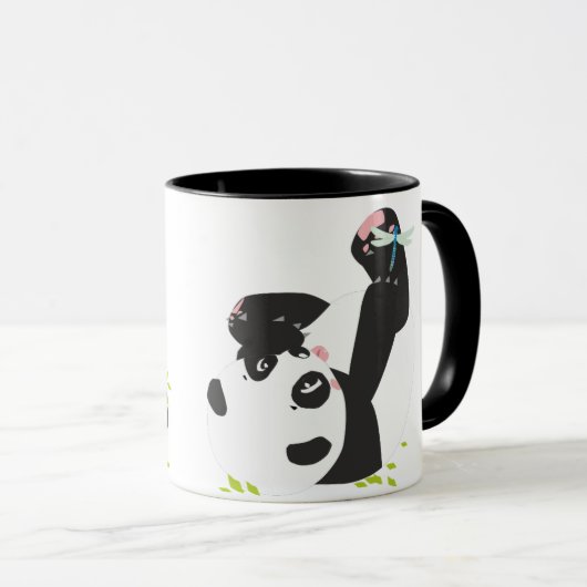 Panda gedrukte koffie-mok mok (Voorkant rechts)
