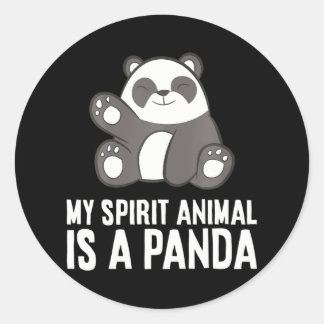 Panda Geest Dier Mijn Geest Dier is een Panda Ronde Sticker