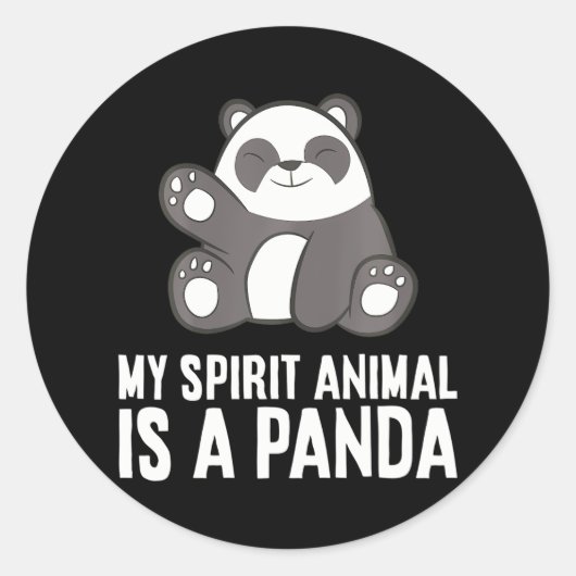 Panda Geest Dier Mijn Geest Dier is een Panda Ronde Sticker (Voorkant)