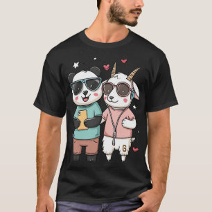 Panda & Geit Beste Vrienden – Cute Dieren Vriendsc T-shirt
