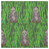 Panda - gekamd katoenen stof (Swatch)