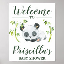 Panda Genderneutraal Baby shower Welkom