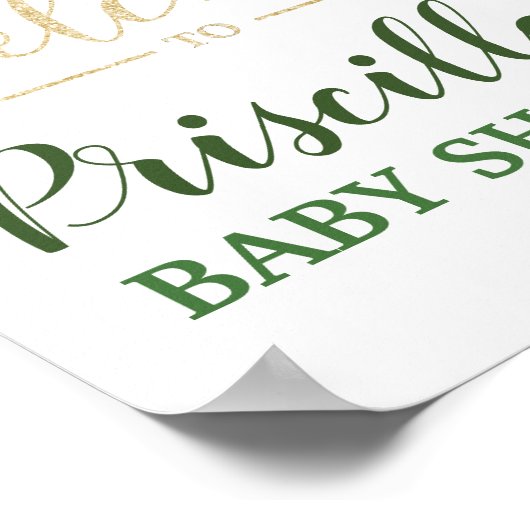 Panda Genderneutraal Baby shower Welkom Poster (Hoek)