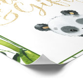 Panda Genderneutrale Baby shower Kaarten en cadeau Poster (Hoek)