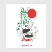 Panda gepersonaliseerd  sticker (Vel)