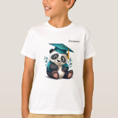 Panda gepersonaliseerde kleuterschool Afstuderen T-shirt (Voorkant)