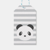 Panda gestreepte cadeau labels cadeaulabel (Voorkant)