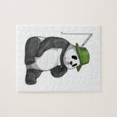 Panda Gevist met Geviste staaf Legpuzzel (Horizontaal)