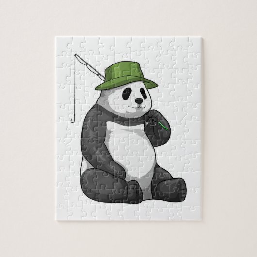 Panda Gevist met Geviste staaf Legpuzzel (Verticaal)