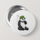 Panda Gevist met Geviste staaf Ronde Button 7,6 Cm (Voorkant /achterkant)