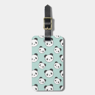 Panda gevlekt bagagelabel