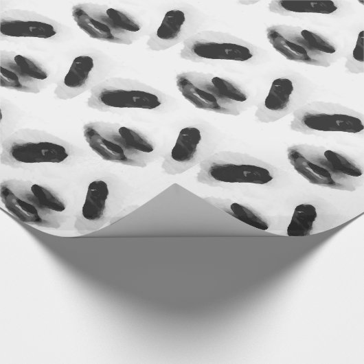 Panda Gezicht Kerstmis Cadeaupapier (Hoek)