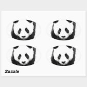Panda Gezicht Ovale Sticker (Vel)