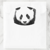 Panda Gezicht Ovale Sticker (Tas)