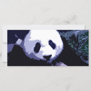 Panda Gezicht Pop Art Rack Kaart