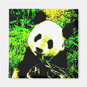 Panda Gezicht Pop Kunst Magneet (Voorkant)
