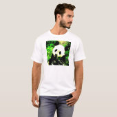 Panda Gezicht Pop Kunst T-shirt (Voorkant volledig)