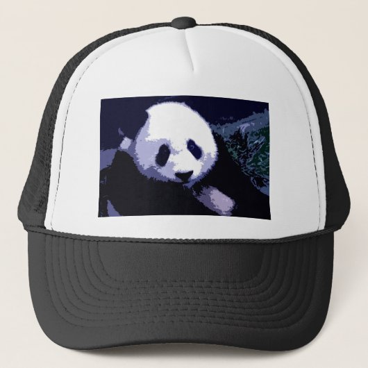 Panda Gezicht Pop Kunst Trucker Pet (Voorkant)