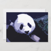 Panda Gezicht Pop Kunst Uitnodiging (Voorkant)