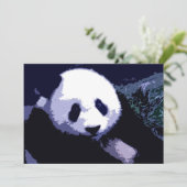 Panda Gezicht Pop Kunst Uitnodiging (Staand voorkant)