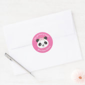 Panda Gezicht Schattigee Kinder Valentijnsdag Stic Ronde Sticker (Envelop)