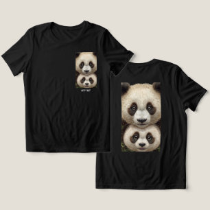 Panda gezichten ouder en kind Tri-Blend shirt