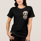 Panda gezichten ouder en kind Tri-Blend shirt (Voorkant)