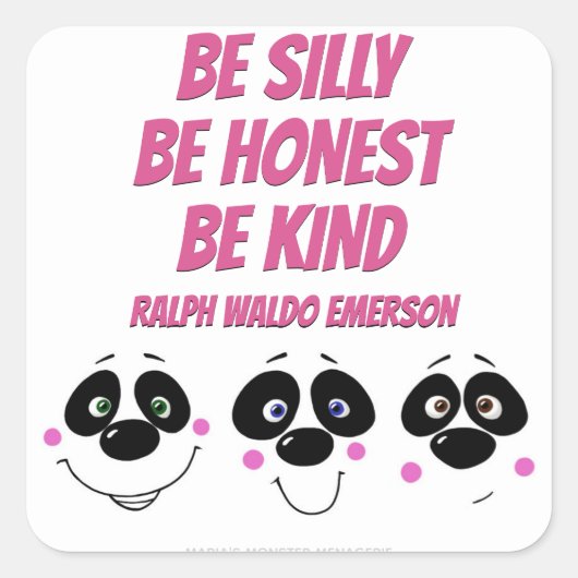 Panda gezichten, sticker (Voorkant)