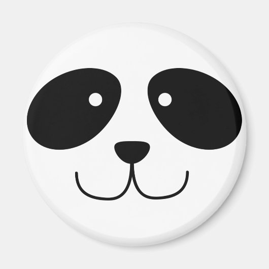 Panda Gezichtsmagneet Magneet (Voorkant)