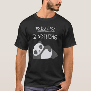 Panda Giant Beer Cute Slacker Animal om lijst te d T-shirt