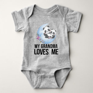 Panda 🐼 Gift for Grandchild - Mijn oma houdt van  Romper