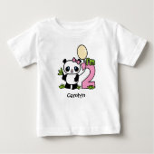 Panda Girl 2e verjaardag Baby T-shirt (Voorkant)