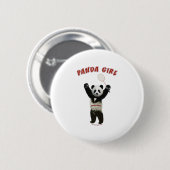 Panda Girl Badminton Ronde Button 5,7 Cm (Voorkant /achterkant)