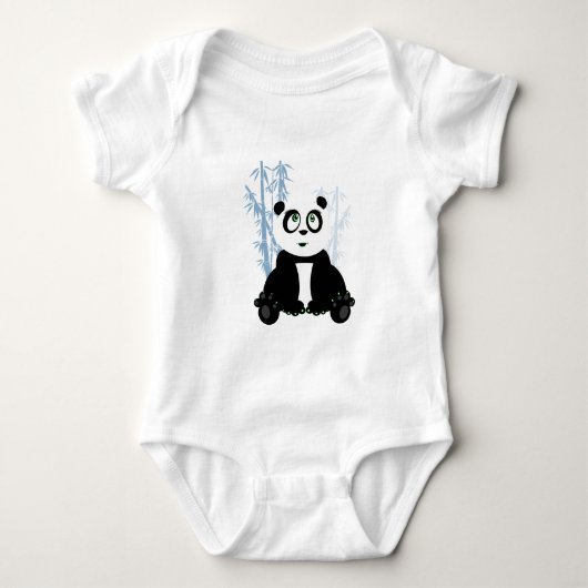 Panda Girl - Blue  Romper (Voorkant)