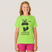 Panda Girl Green T shirt (Voorkant volledig)