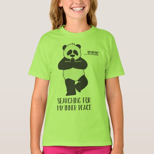 Panda Girl Green T shirt (Voorkant)