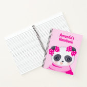 Panda Girl Pink Notitieboek (Binnen)