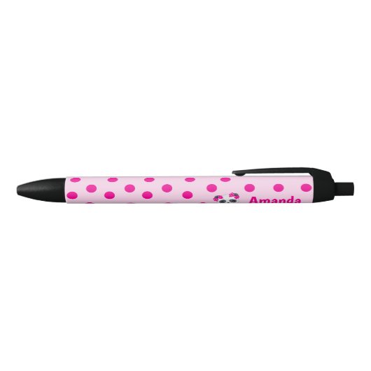 Panda Girl Pink Pen (Bovenkant)