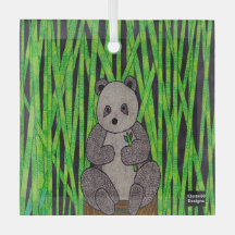 Panda - Glas Ornament