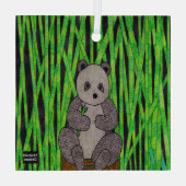 Panda - Glas Ornament (Achterkant)