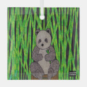Panda - glazen ornament (Voorkant)