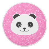 Panda Glitter Keramische Knop (Voorkant)