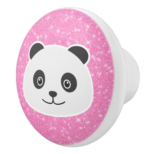 Panda Glitter Keramische Knop (Rechts)