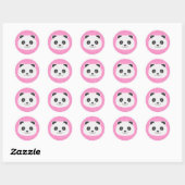 Panda Glitter Ronde Sticker (Vel)