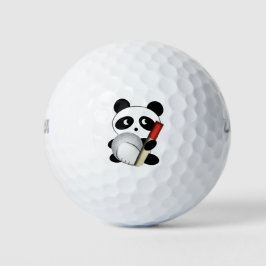Panda golfer golfballen