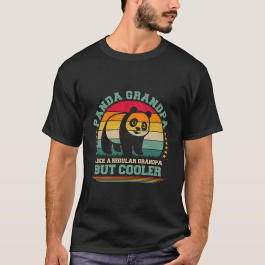 Panda Grandpa Like A Regular Grandpa Father'S Day T-shirt (Voorkant)