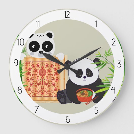 panda grote klok (Voorkant)