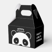 Panda gunstboxen, Zwart-wit feest Bedankdoosjes (Achterkant)